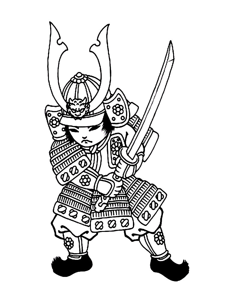 Download Samurai Coloring Pages to download and print for free