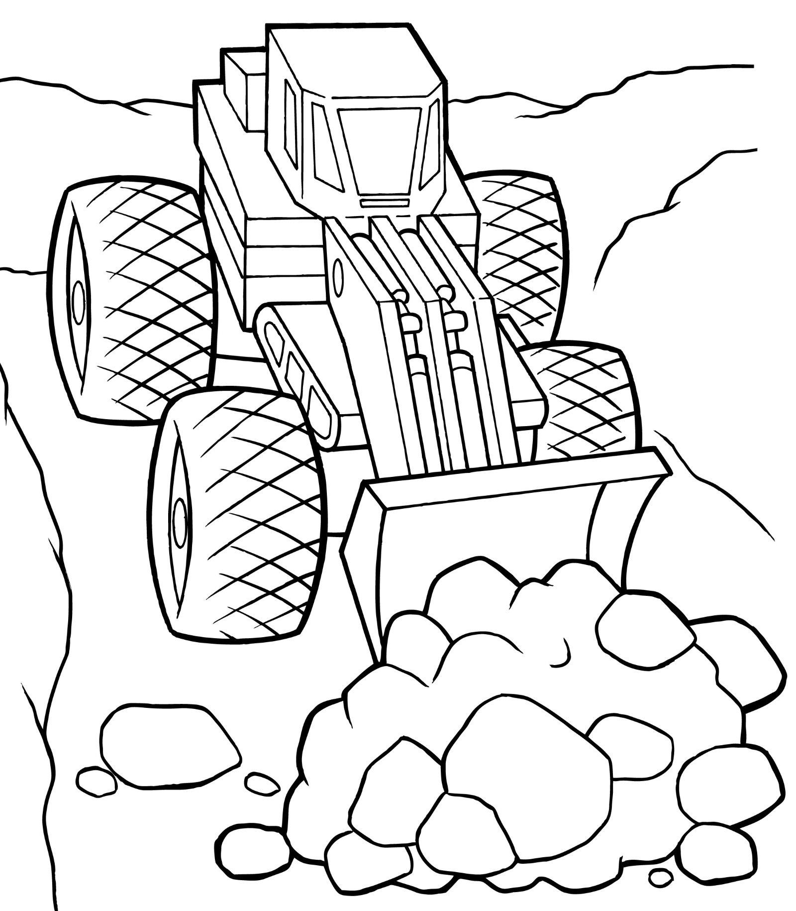  Bulldozer  coloring  pages  to download and print  for free