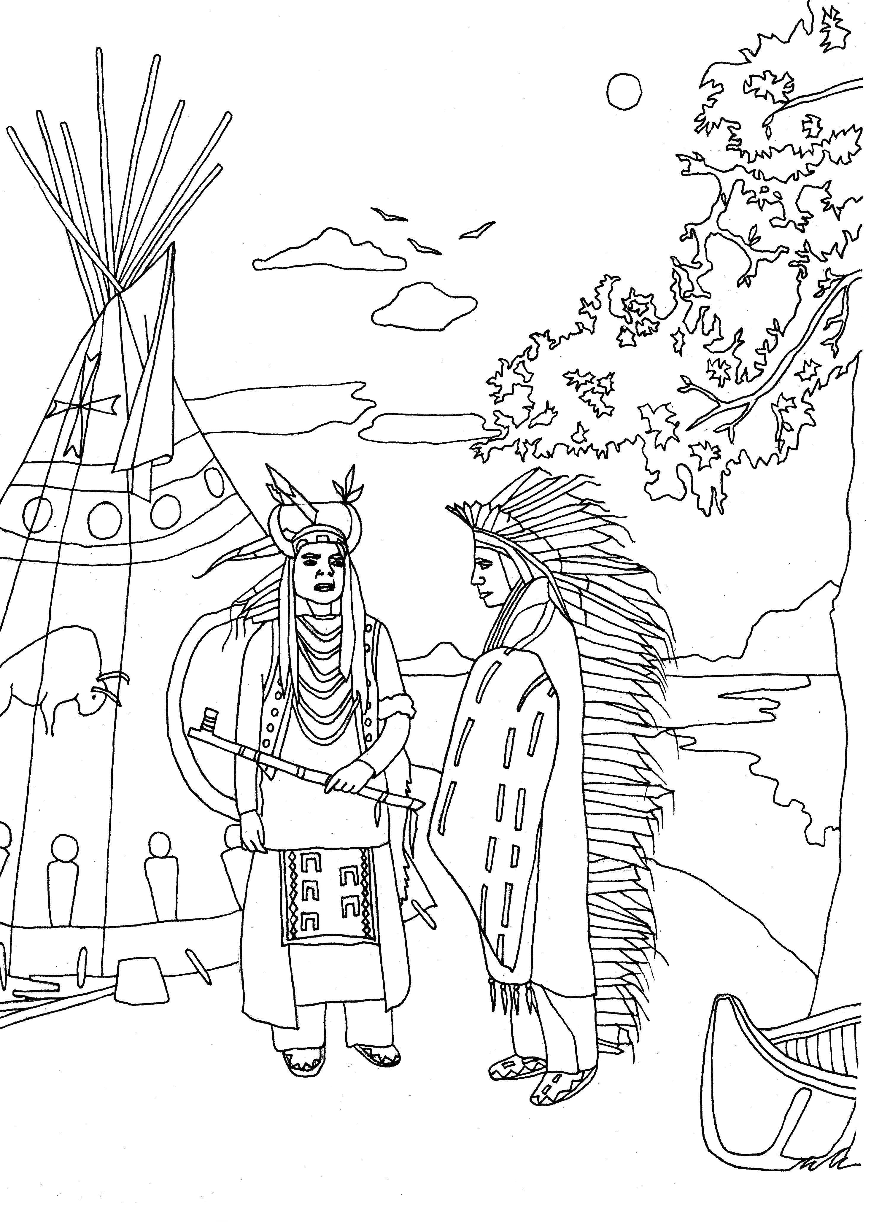 Indian Coloring Pages to download and print for free