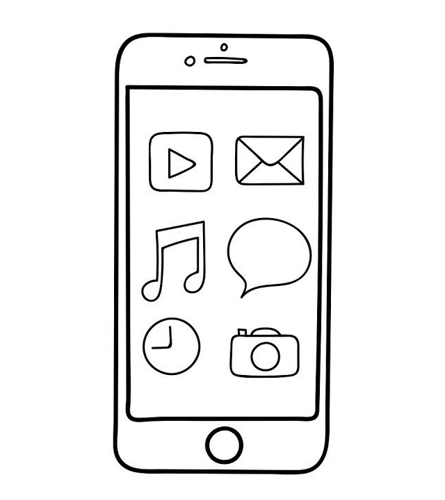 Download Smartphone Coloring Pages to download and print for free