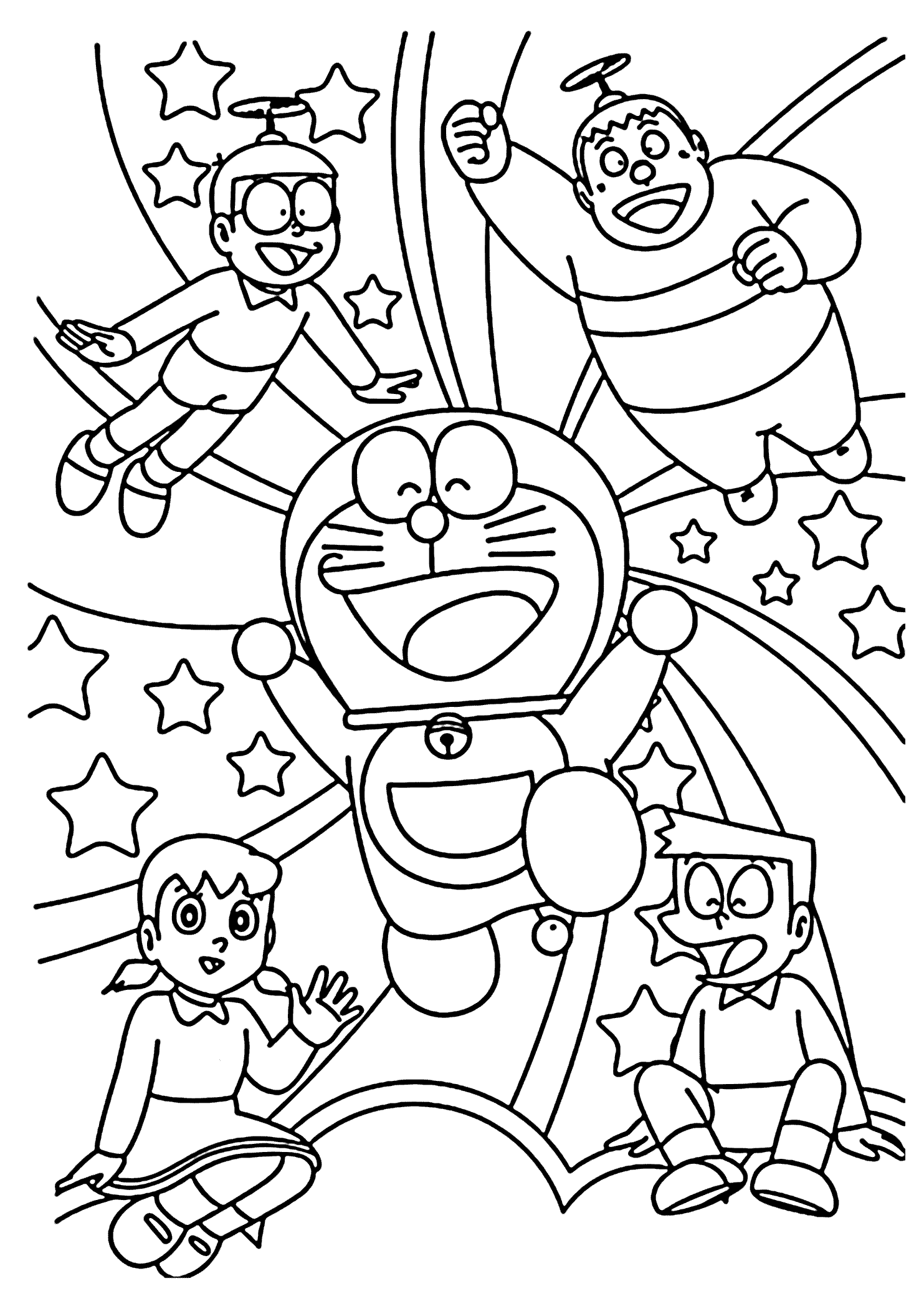 Doraemon Coloring Pages to download and print for free