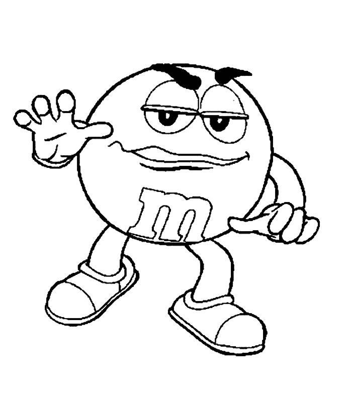 M&m Coloring Pages to download and print for free