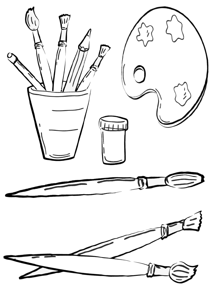 Download Brush Coloring Pages to download and print for free