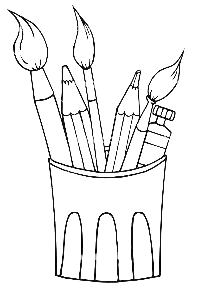 Brush Coloring Pages to download and print for free