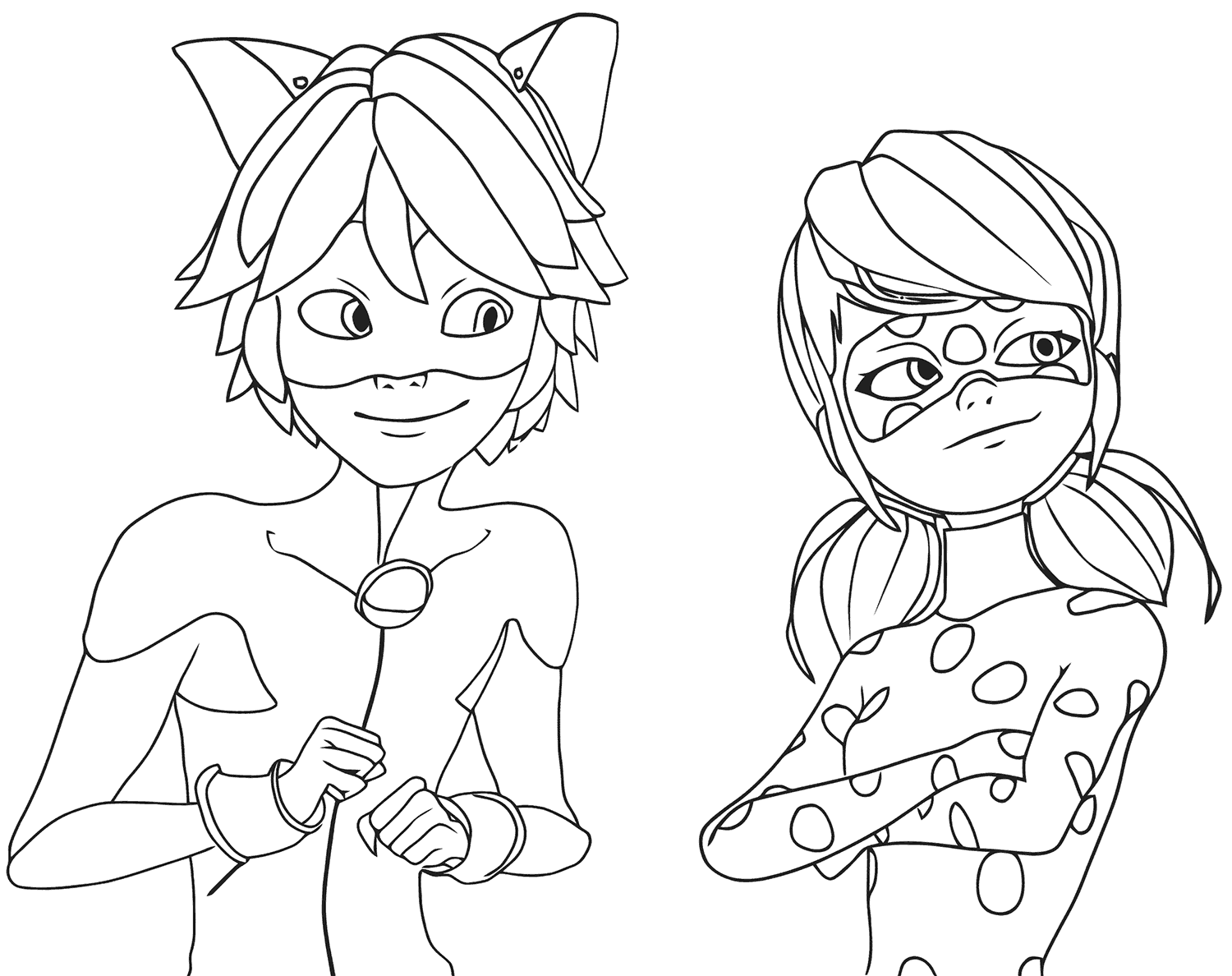 Ladybug And Cat Noir Kwami Coloring Pages - Miraculous: Tales of