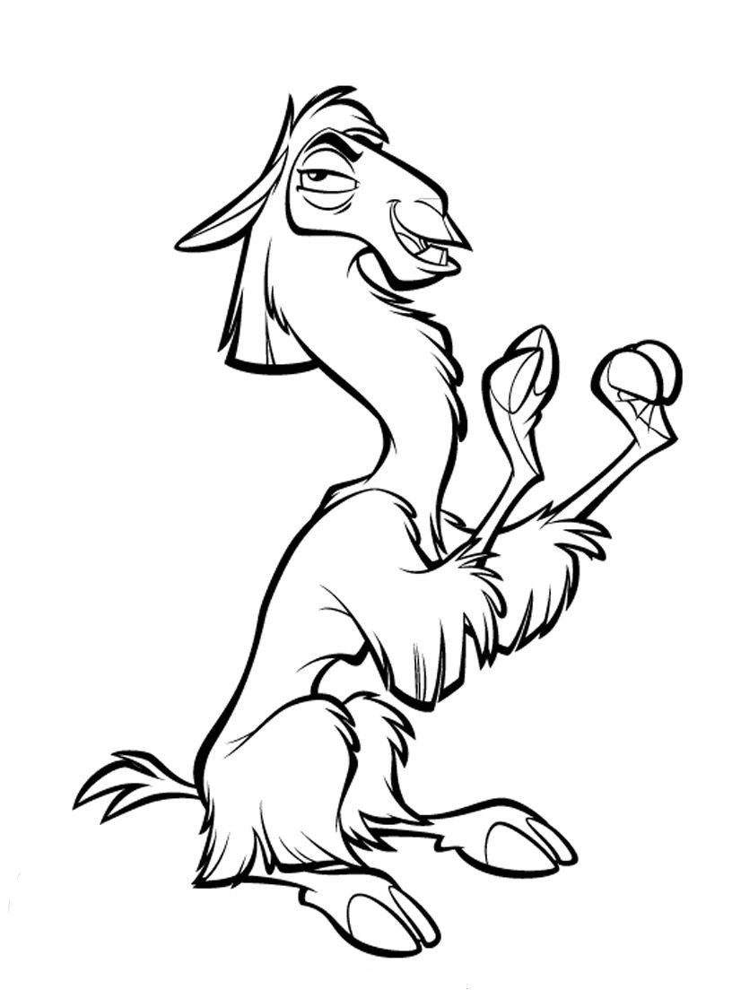 lama coloring pages to download and print for free