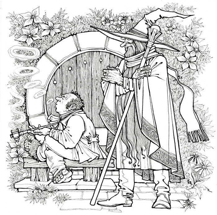 Hobbit Coloring Pages to download and print for free