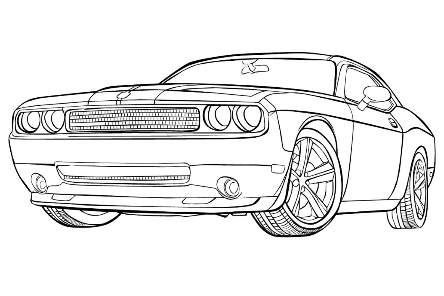 449 Simple Muscle Car Coloring Pages To Print for Kindergarten
