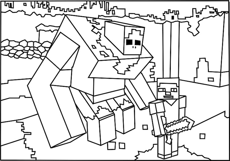 minecraft coloring pages spider