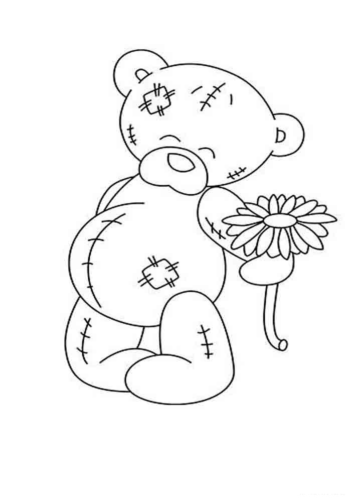 Teddy bear coloring pages for girls to print for free