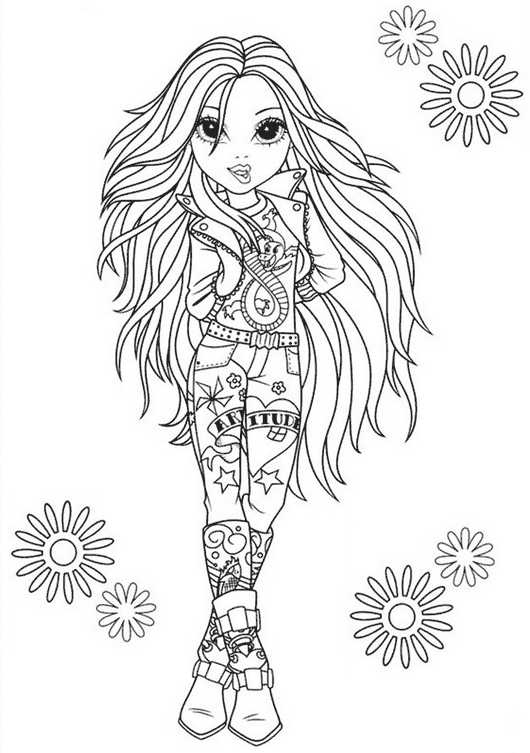 Moxie coloring pages for girls to print for free