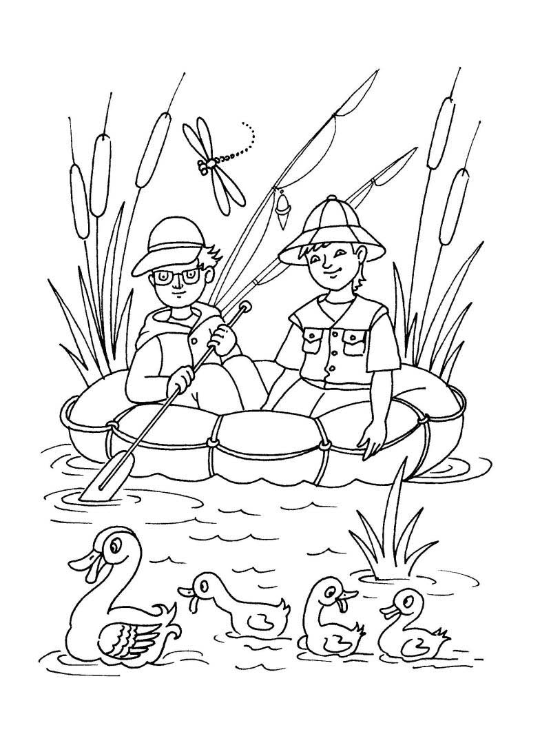 Fishing coloring pages to download and print for free