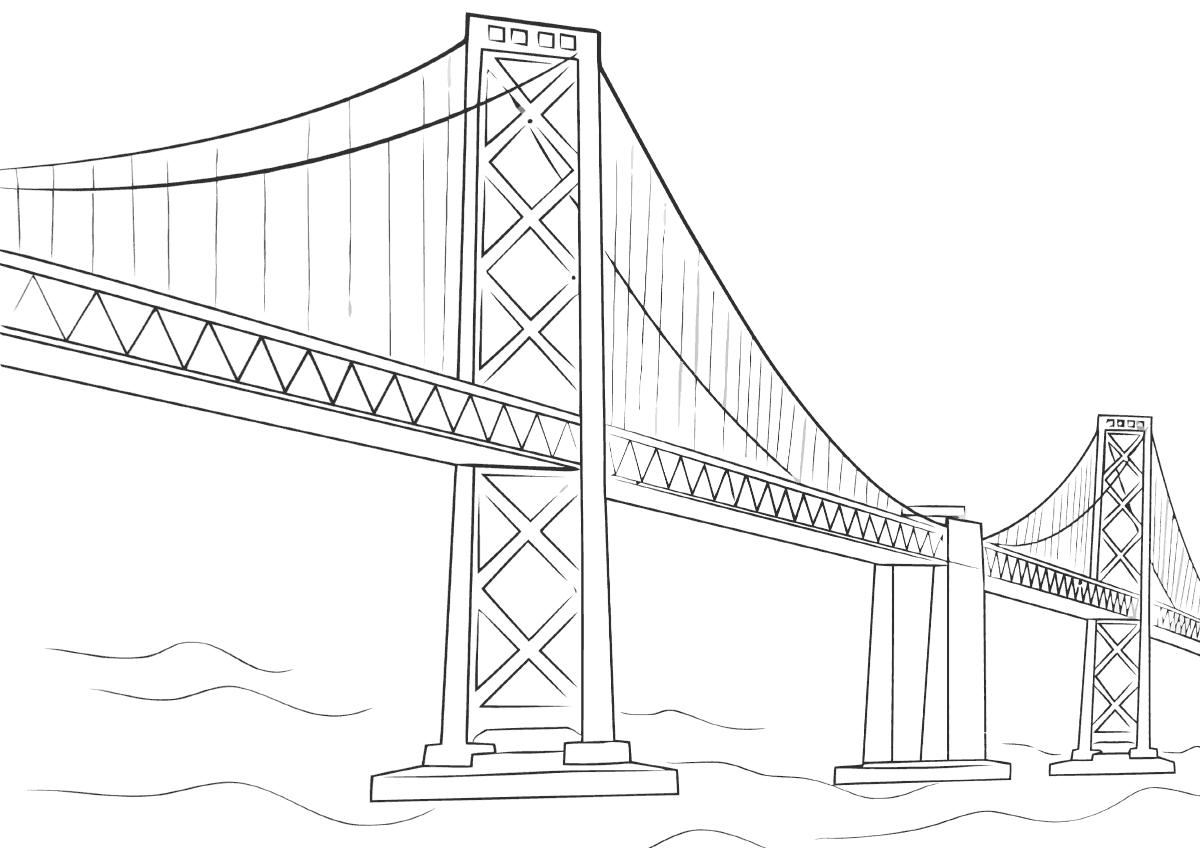 Bridge coloring pages to download and print for free