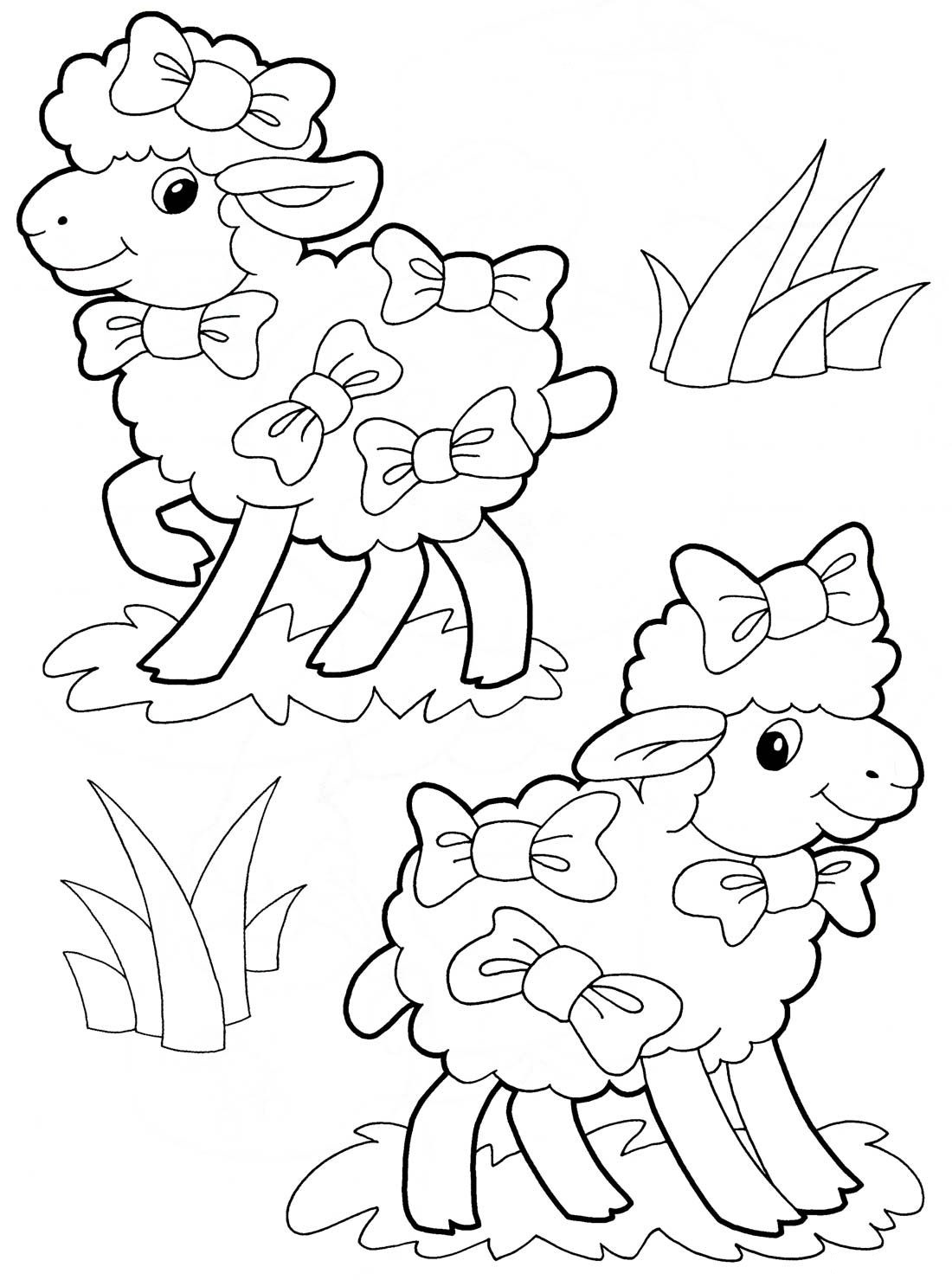 Download sheep coloring pages to print, year of sheep 2015