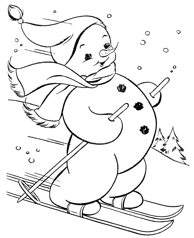 Coloring Pages Snowman to download and print for free