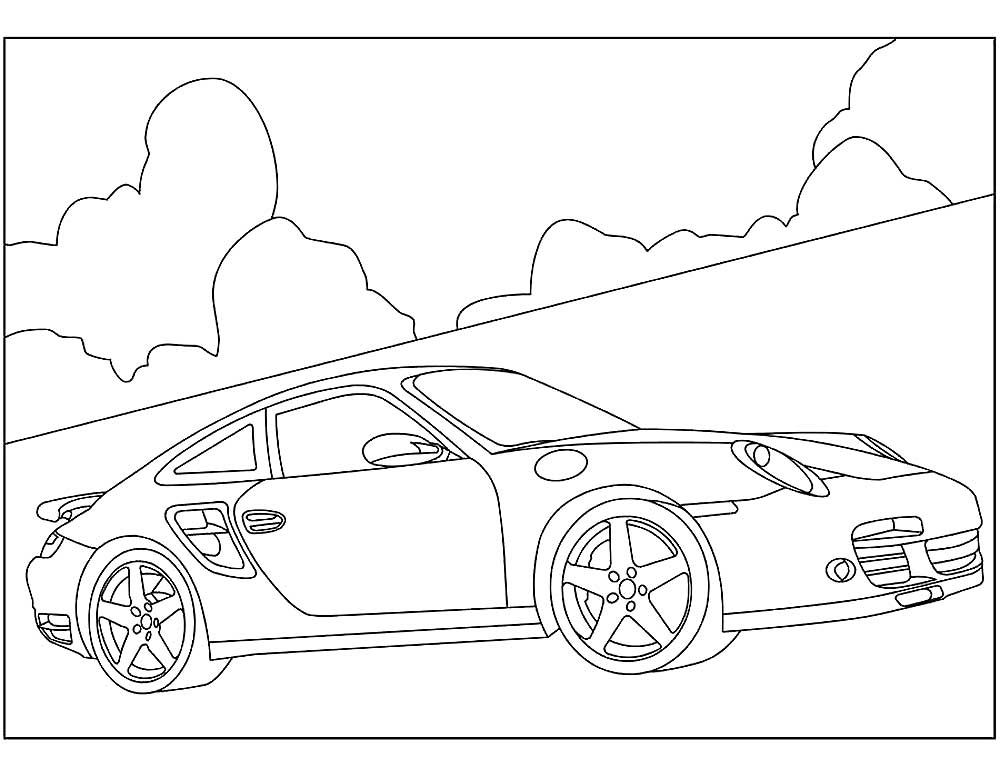 Free Porsche Coloring Pages