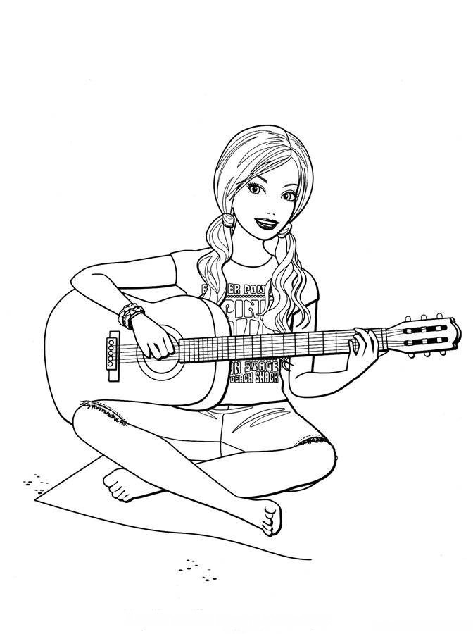 Older Girl Coloring Pages 10