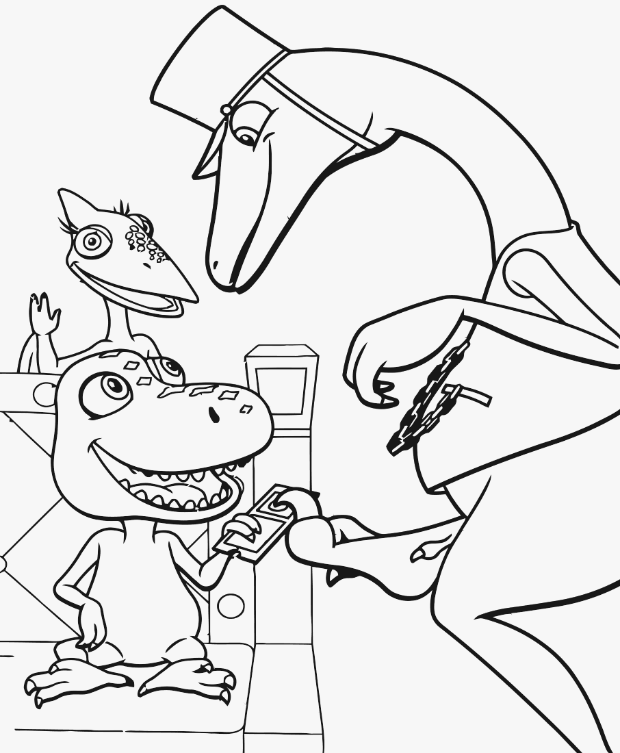coloring pages from the animated tv series dinosaur train to print for free