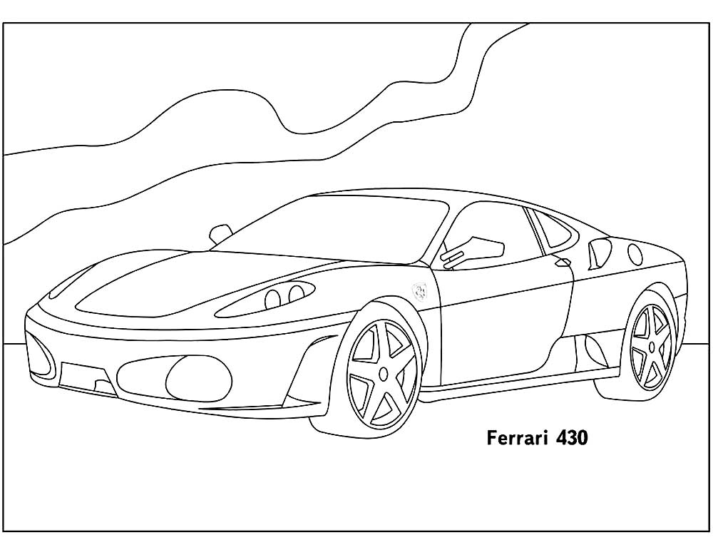 Ferrari Coloring Pages to download and print for free