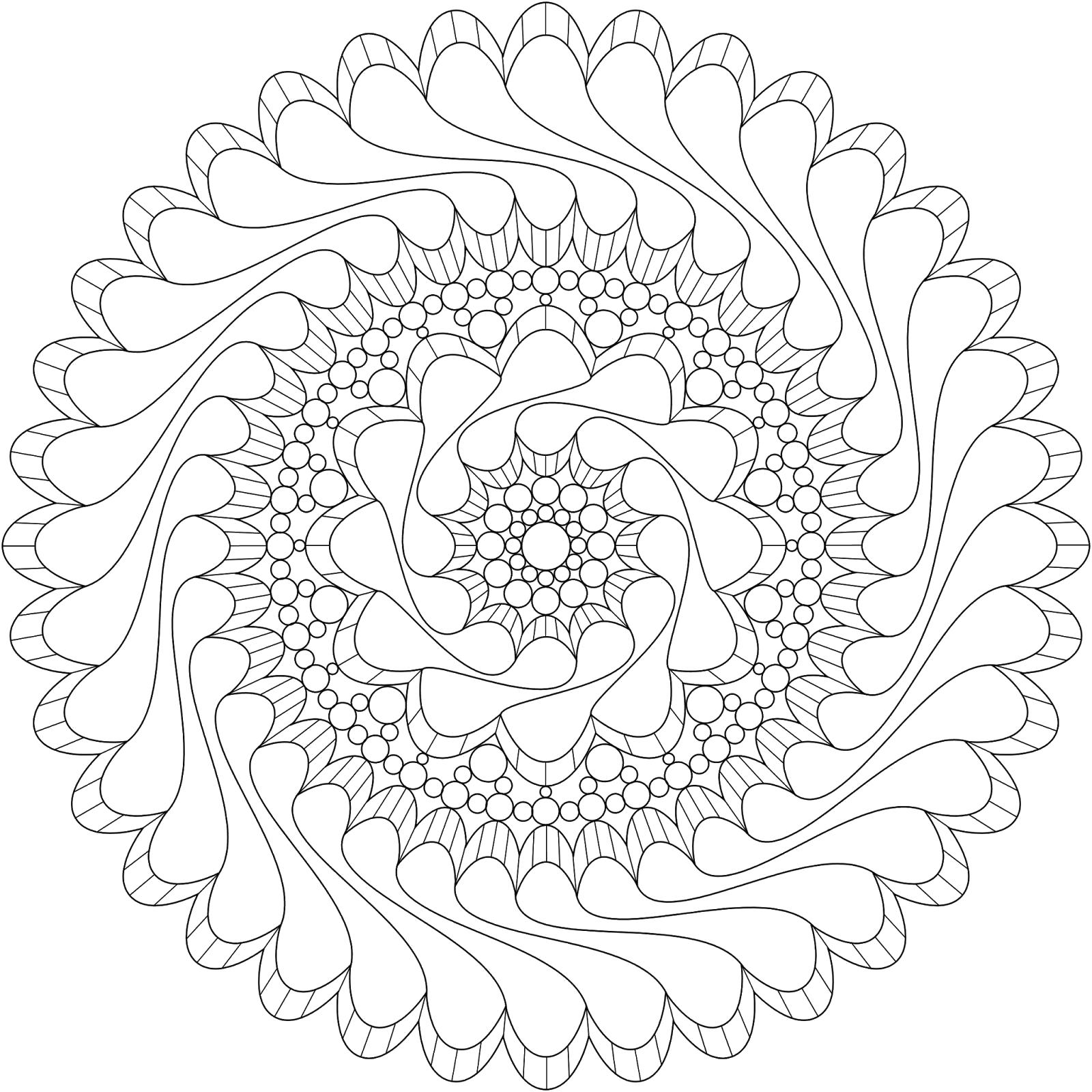 Antistress mandala Coloring Pages to download and print for free