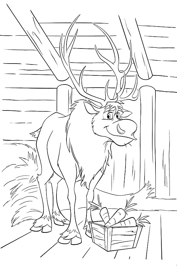 frozen sven coloring pages