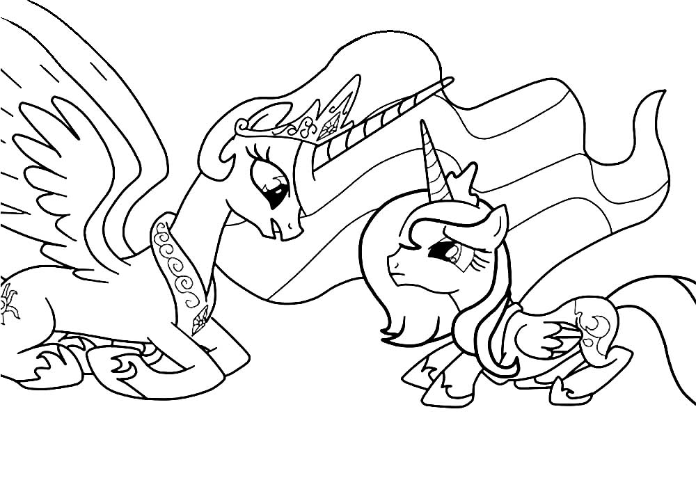 coloring pony celestia princess
