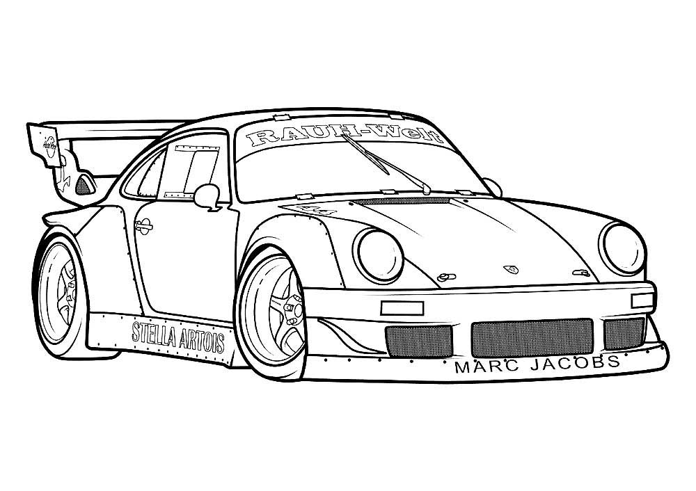 Porsche Coloring Pages to download and print for free