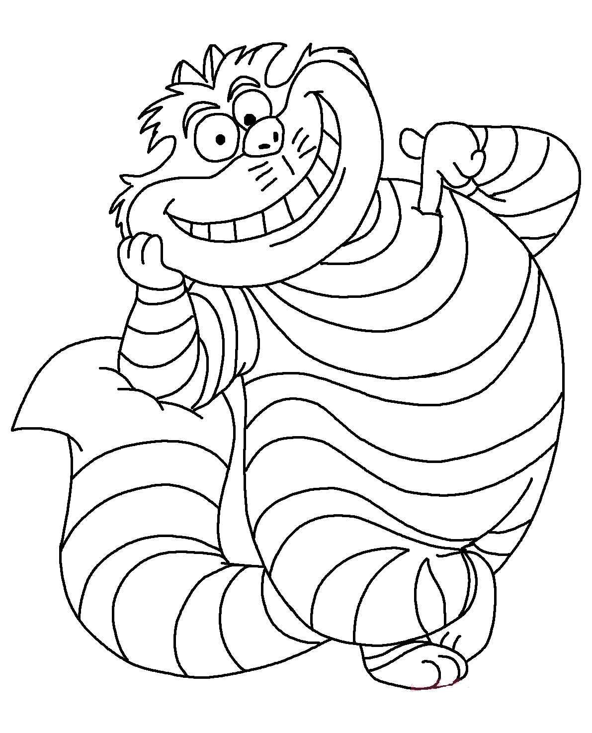 Cheshire Cat Coloring Pages 1