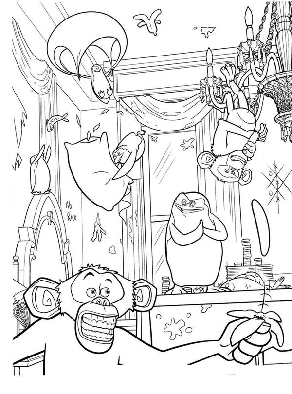 Free Printable Penguins Of Madagascar Coloring Pages