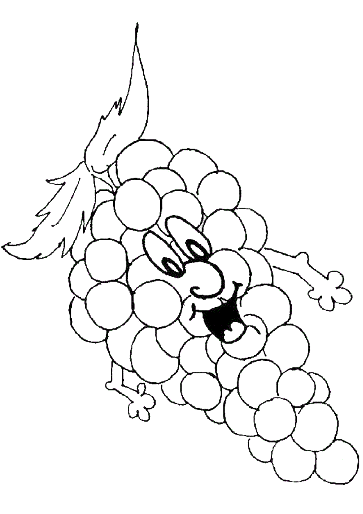 Grapes coloring pages to download and print for free
