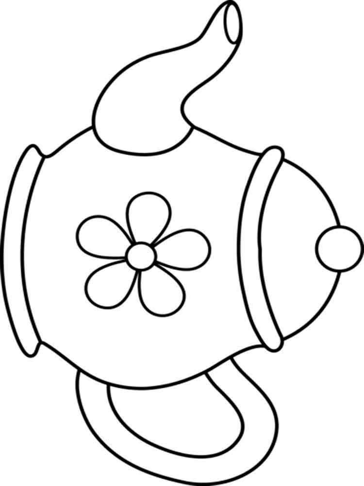 Kettle coloring pages to download and print for free