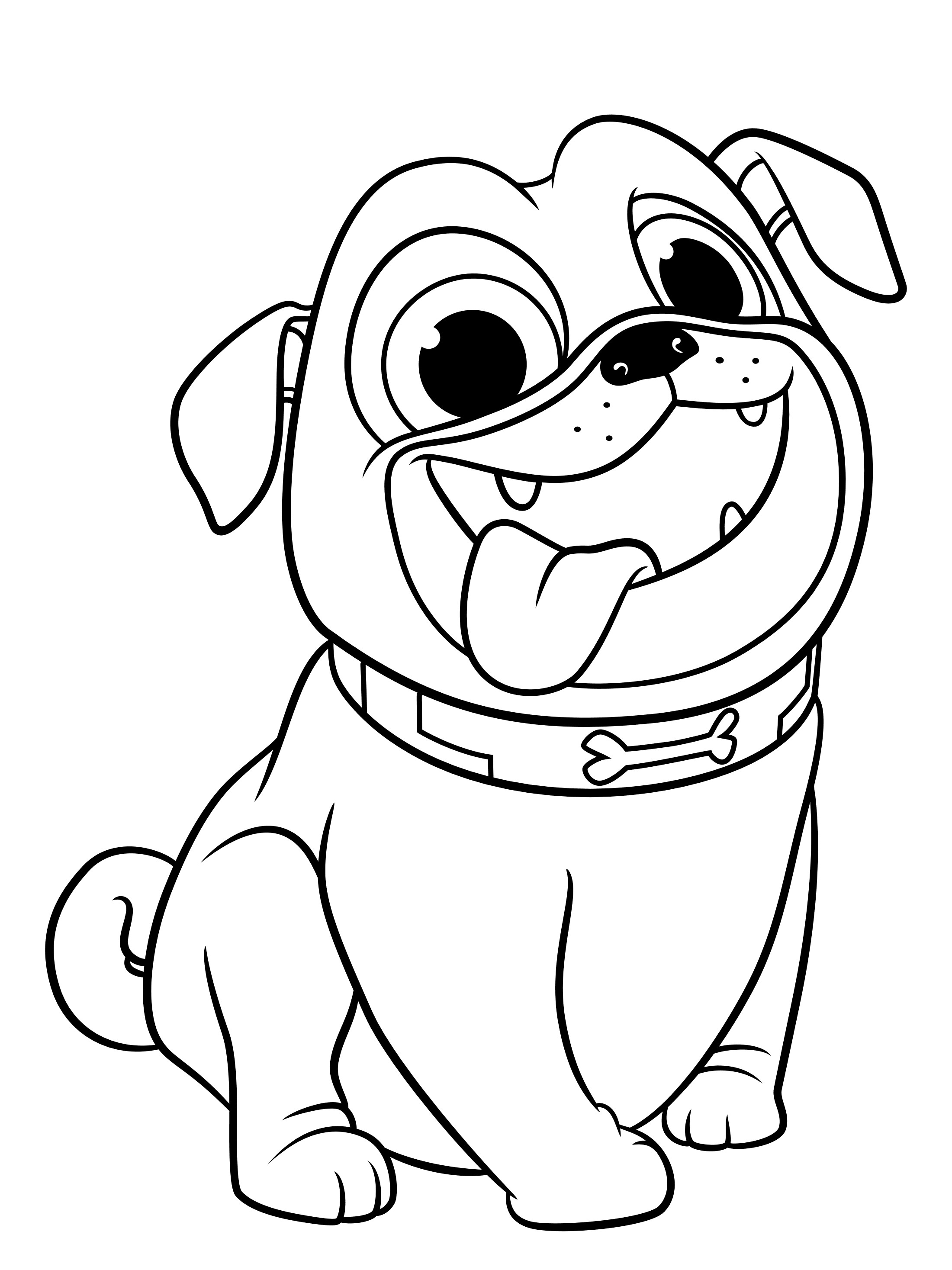Pug Coloring Pages to download and print for free