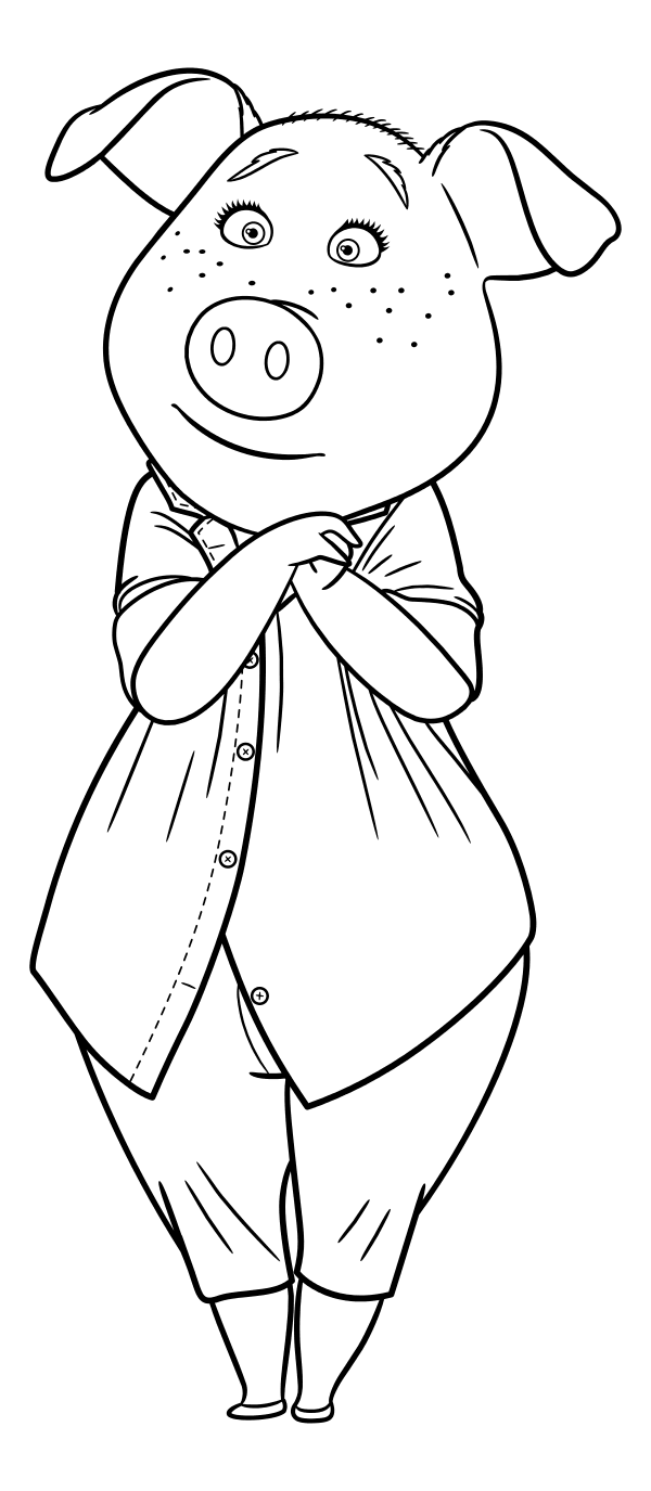 cute coloring pages disney Sing movie coloring pages to download and print for free