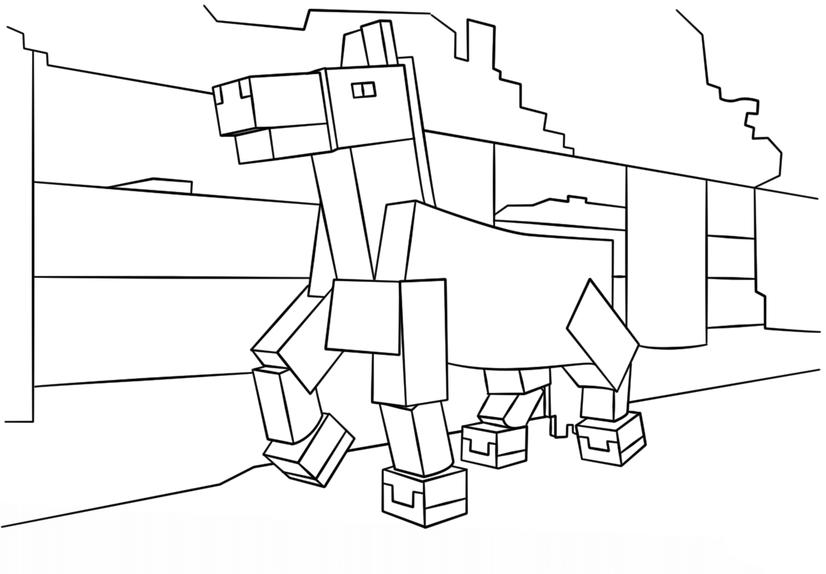 Minecraft village Coloring Pages to download and print for free