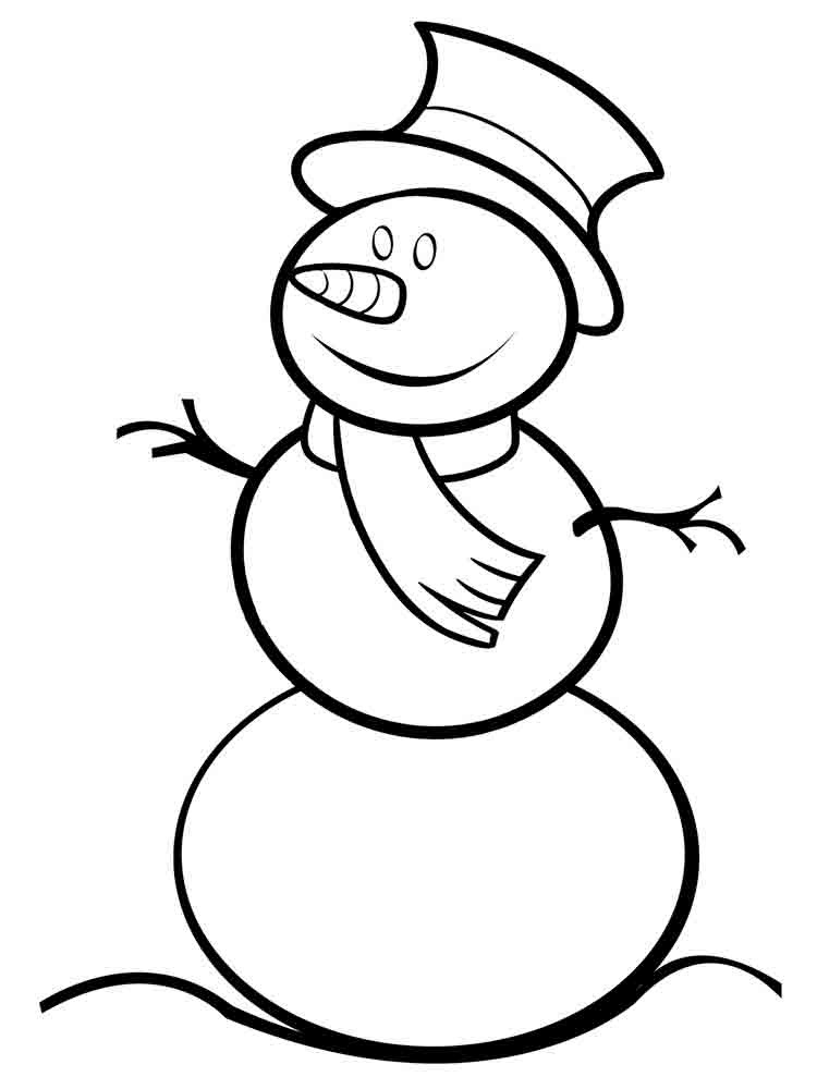 Snowman Coloring Pages For Toddlers Coloring Pages