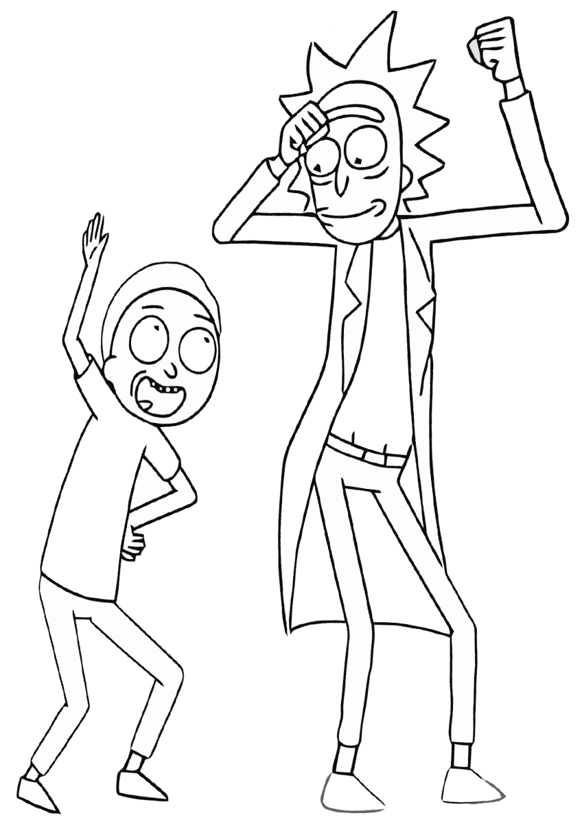 Rick and Morty Coloring Pages to download and print for free