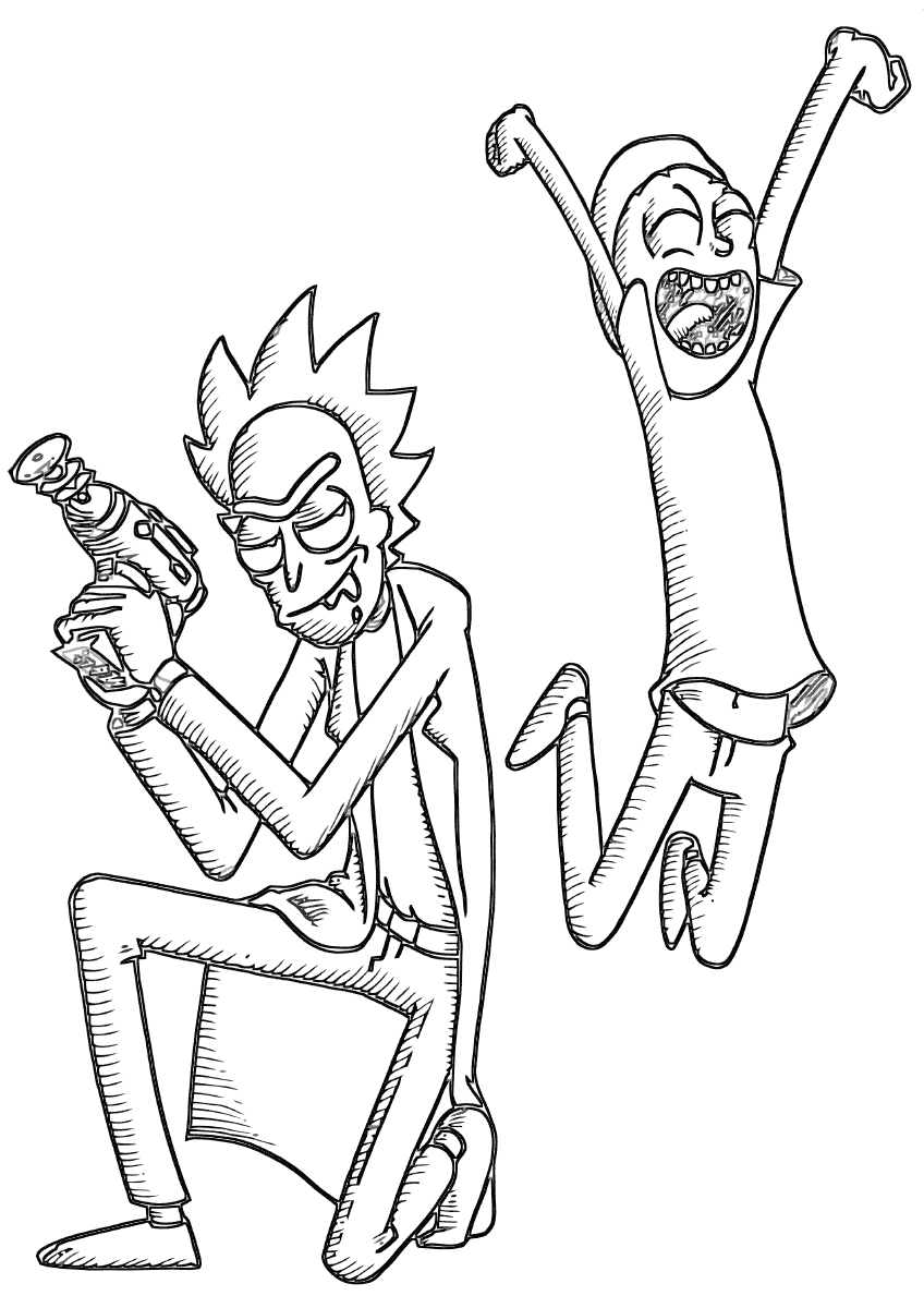 Rick and Morty Coloring Pages to download and print for free