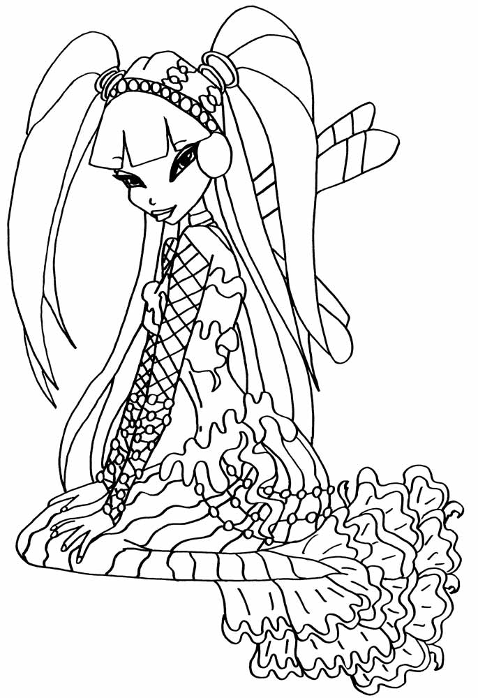 winx coloring mermaid coloringtop