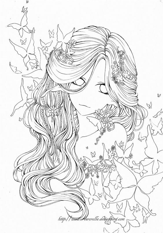 coloring adult anime butterfly fairy colouring deviantart antistress books sheets kleurplaten dream outlines drawings printable colorful gratis volwassenen voor kleuren
