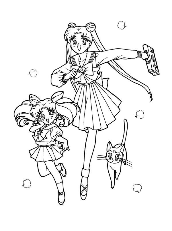 Sailor Moon coloring pages to download and print for free