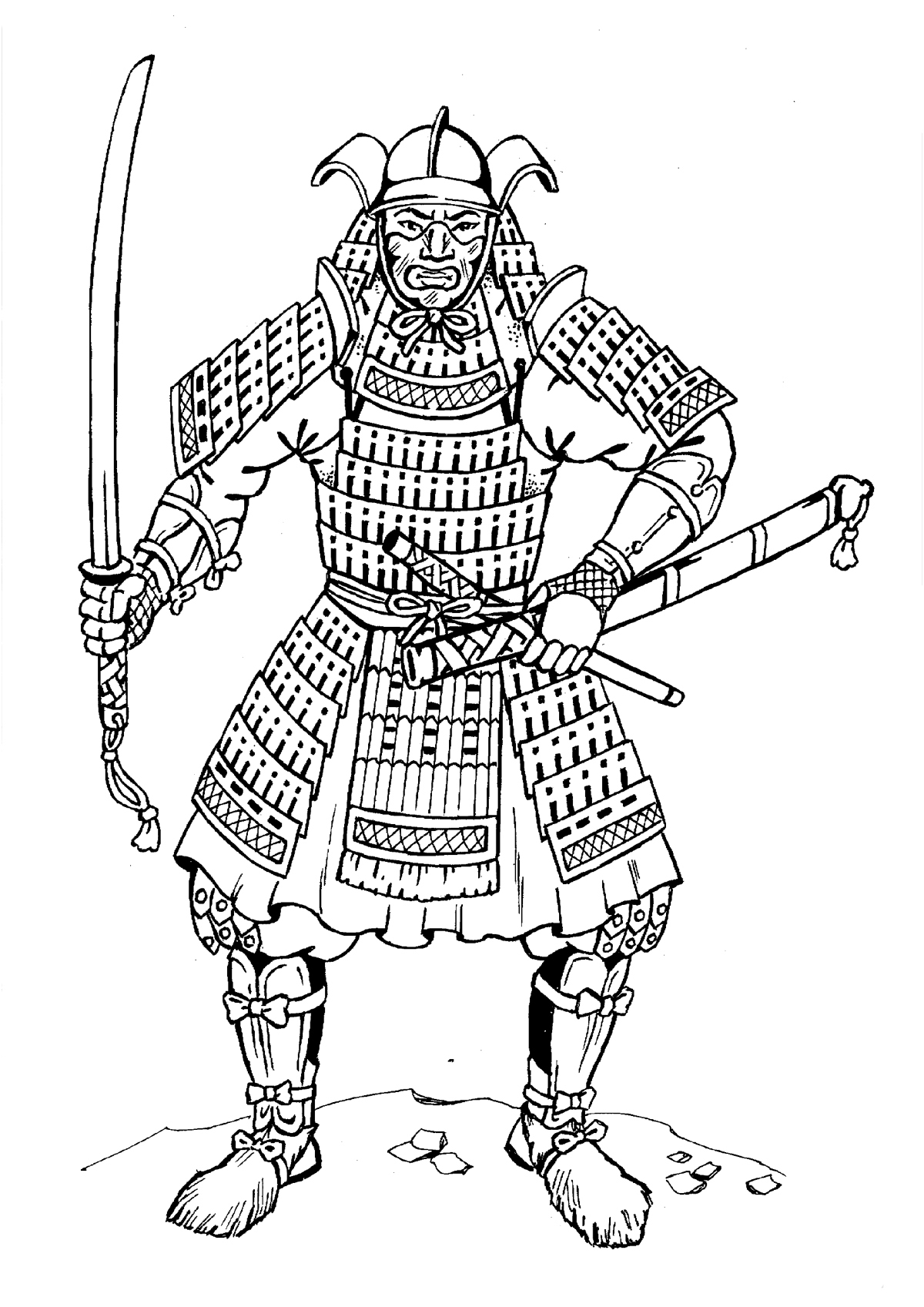 Download Samurai Coloring Pages to download and print for free