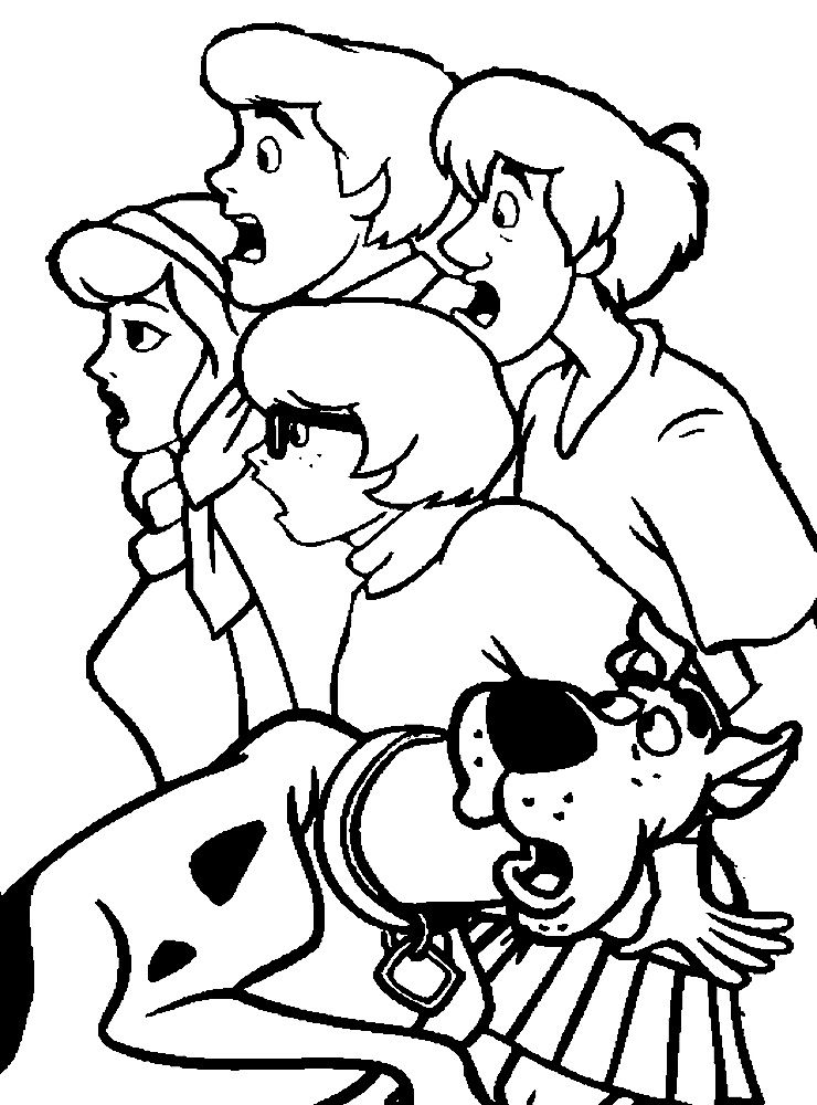 Scooby Doo Coloring Pages for childrens printable for free