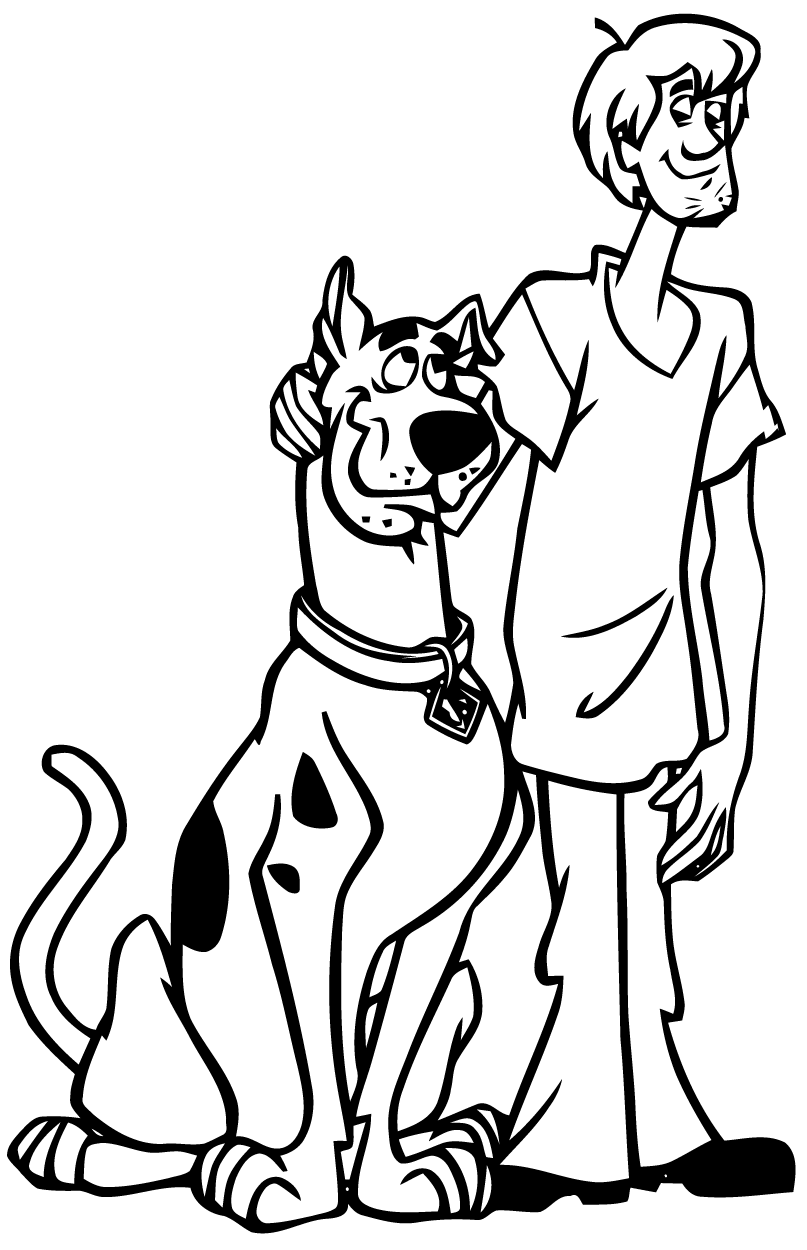 Scooby Doo Coloring Pages for childrens printable for free