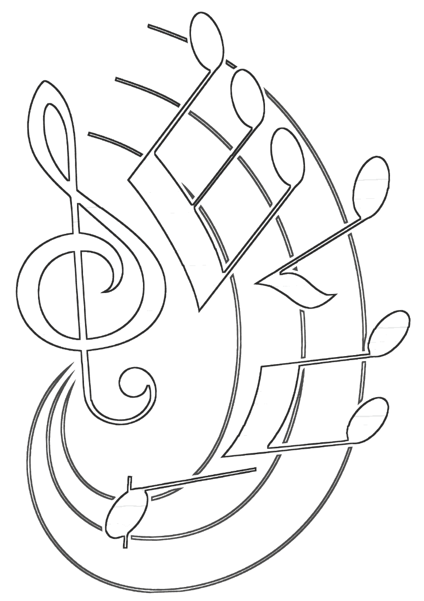 Sheet music Coloring Pages to download and print for free