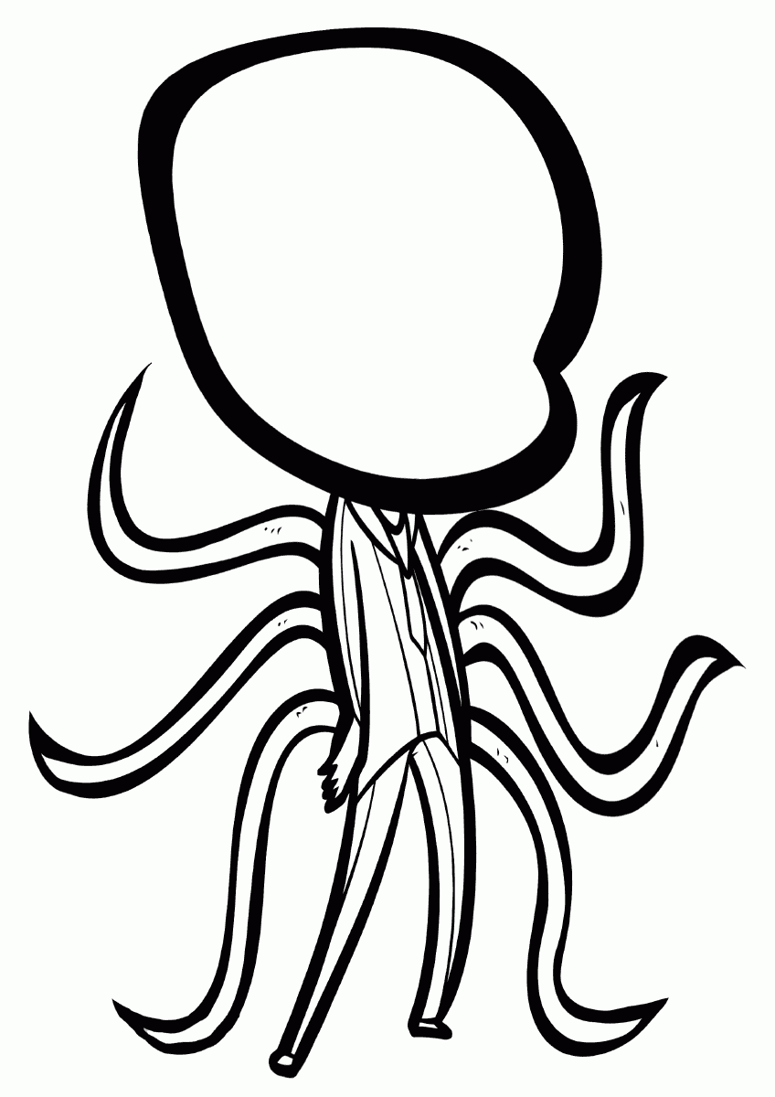 Slenderman coloring pages to download and print for free