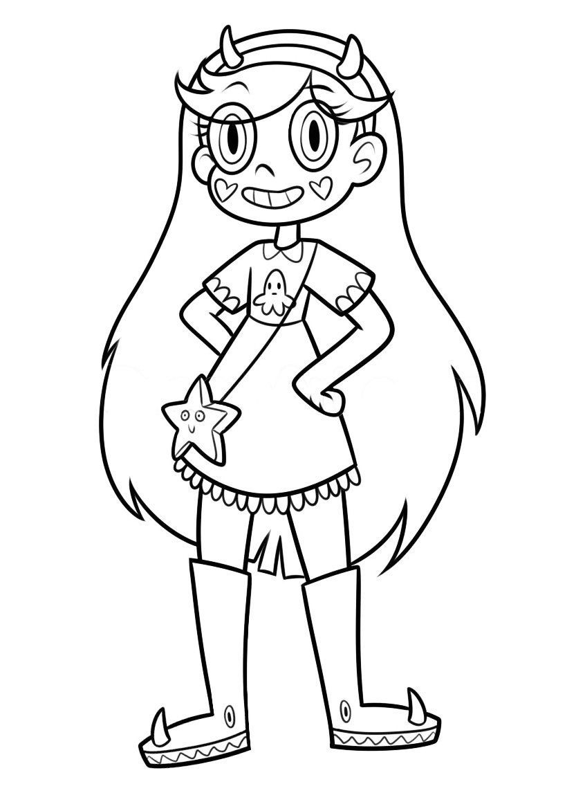 Star Vs The Forces Of Evil Coloring Pages To Download And Print For Free