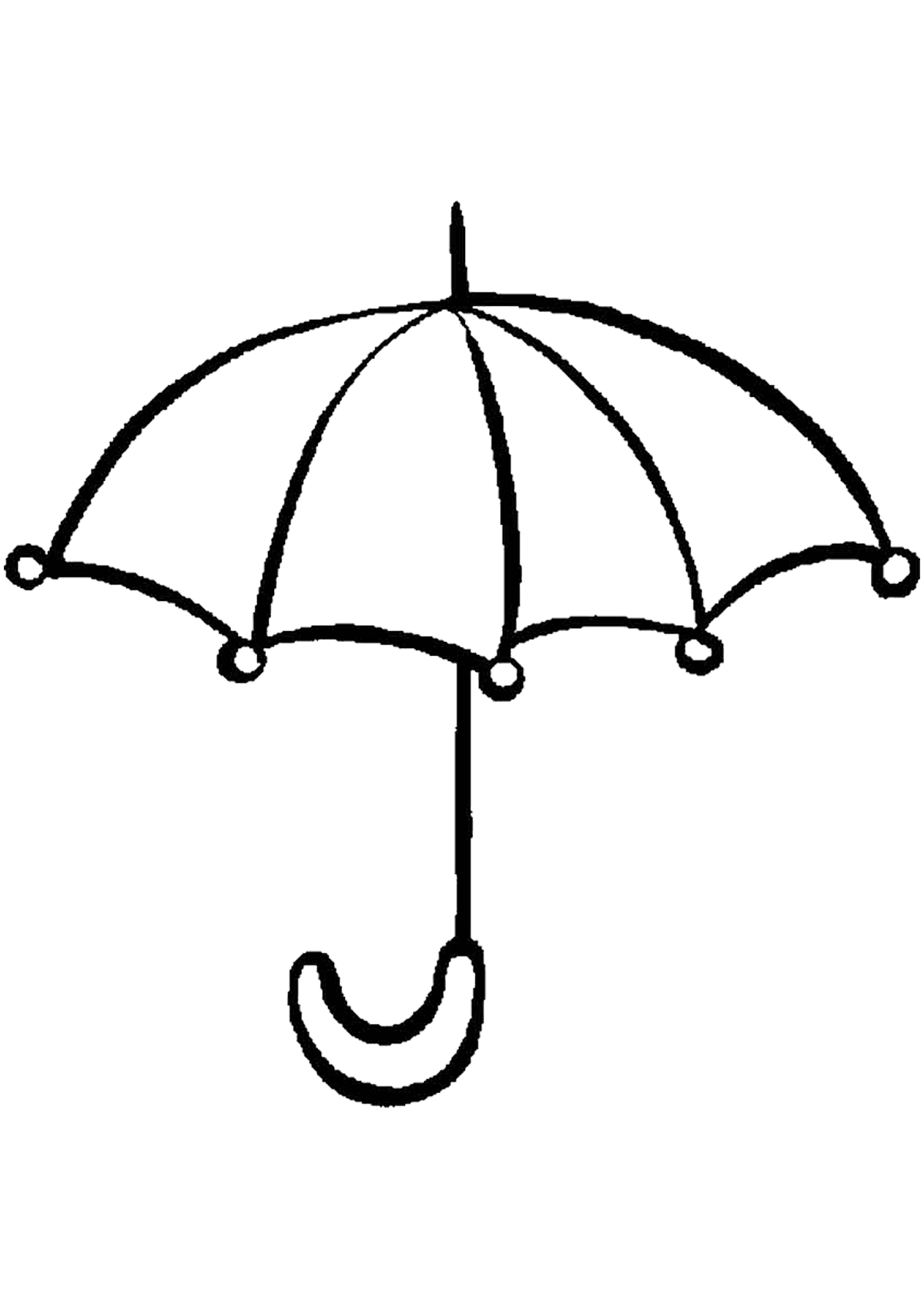 Download Umbrella Coloring Pages for childrens printable for free