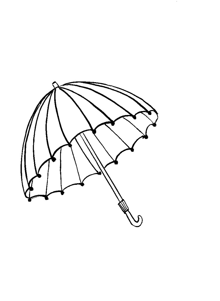 Free Coloring Pages For Girls W Umbrella - Coloring Pages