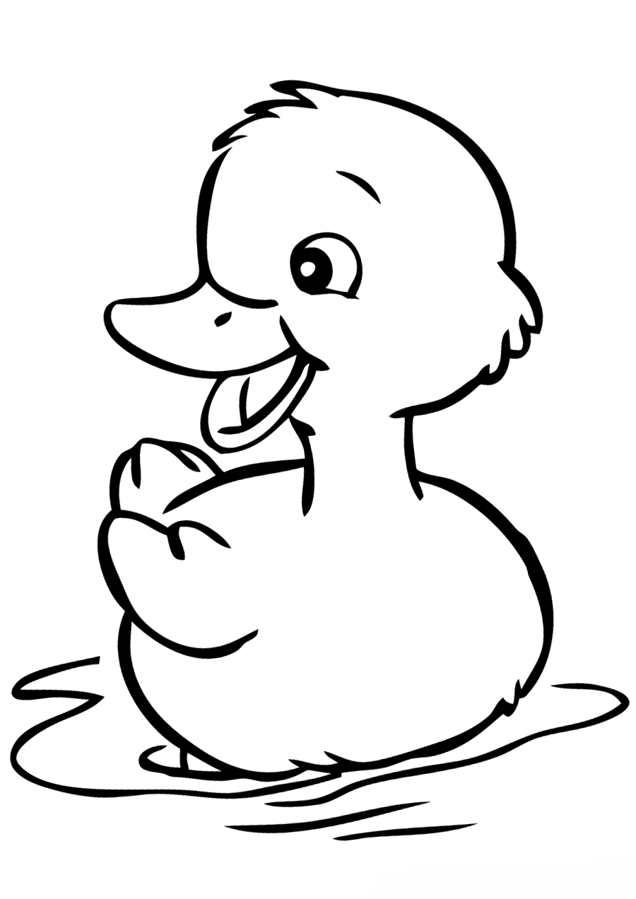 Duckling Coloring Pages to download and print for free