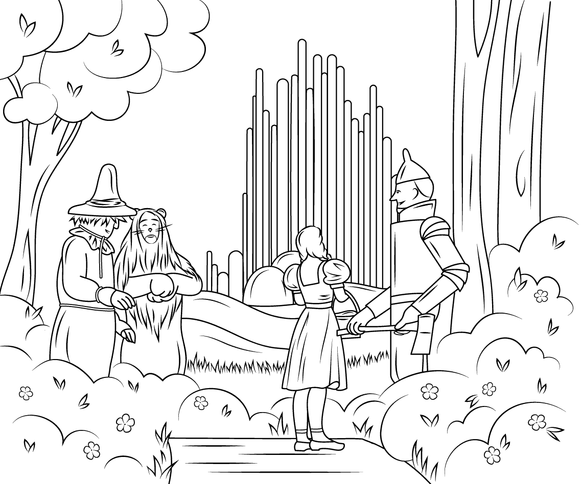 Wizard Of Oz Coloring Pages Printable Coloring Pages